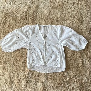 White Eyelet Blouse